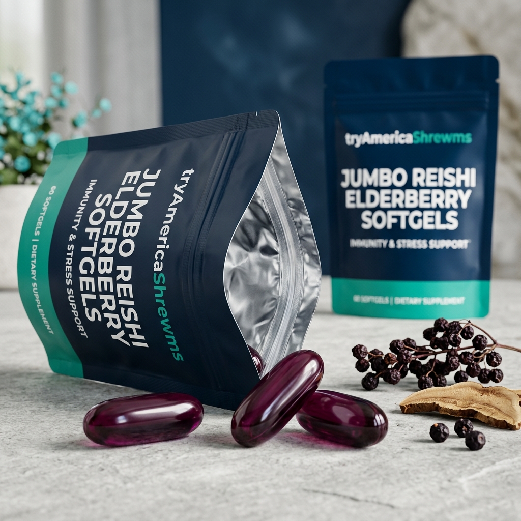 Jumbo Reishi Elderberry Softgels - Image 4